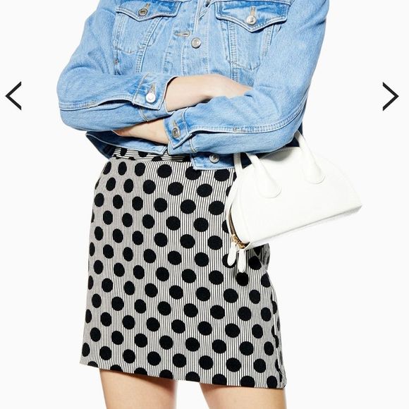 Topshop Dresses & Skirts - Topshop mini skirt polka dot BNWT